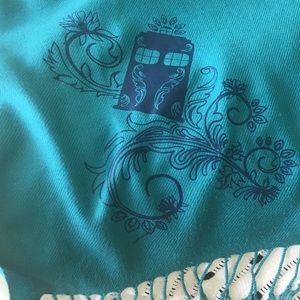 Tardis turquoise scarf